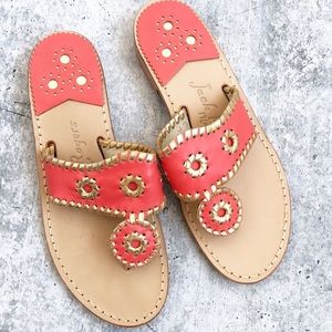 Jack Rogers Nantucket Slide in Fire Coral
